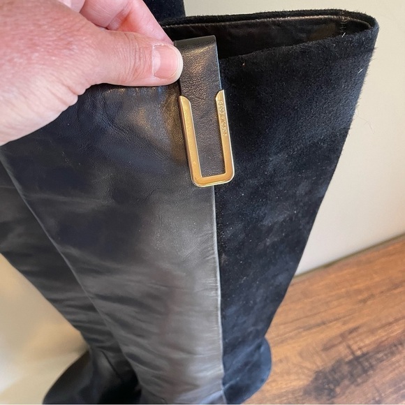Coach Leather and Suede Tall Boot Size 7 Black - Picture 4 of 11